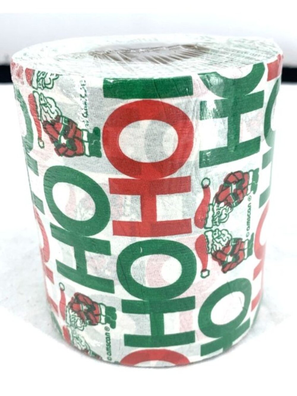 Amscan HO HO HO Christmas Toilet Paper Roll Sealed Vintage 450 2 ply USA